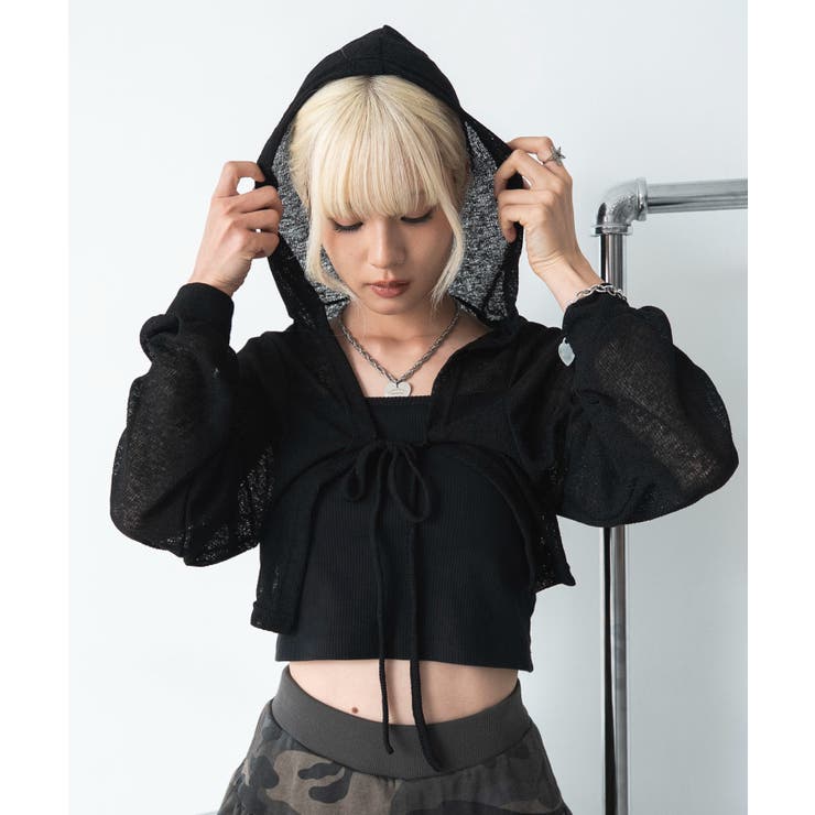 フードライトカーデ | WEGO【WOMEN】 | 詳細画像14 