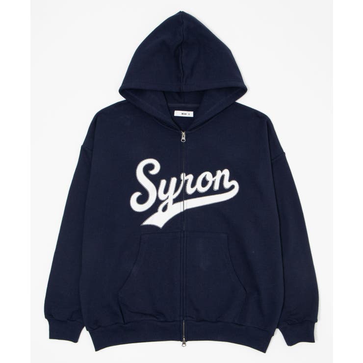 ネイビー | グラフィックBIG ZIPパーカー | WEGO【MEN】