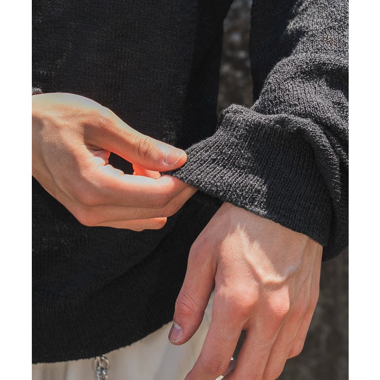 ステンシルロゴグラフィックニットプルオーバー | WEGO【MEN】 | 詳細画像4 