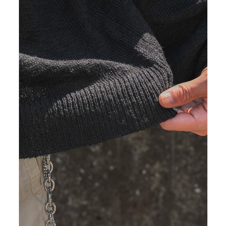 ステンシルロゴグラフィックニットプルオーバー | WEGO【MEN】 | 詳細画像5 