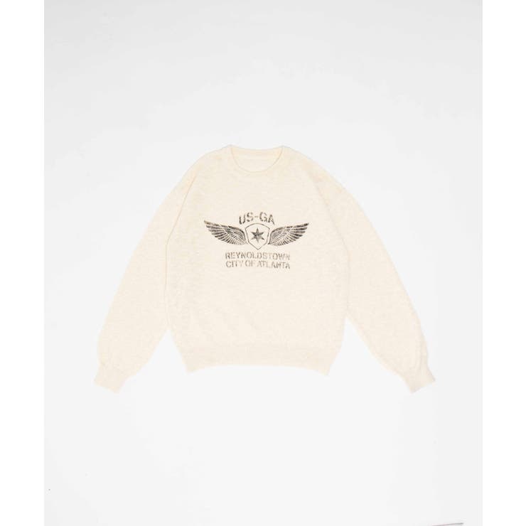 ステンシルロゴグラフィックニットプルオーバー | WEGO【MEN】 | 詳細画像16 