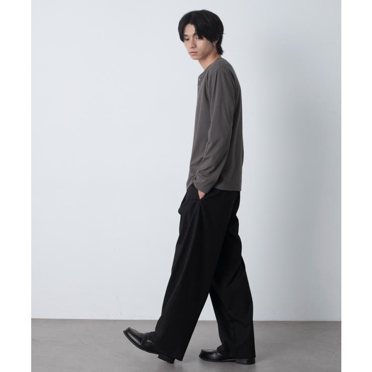 リングドットヘンリーネックリブT(LS) | WEGO【MEN】 | 詳細画像3 