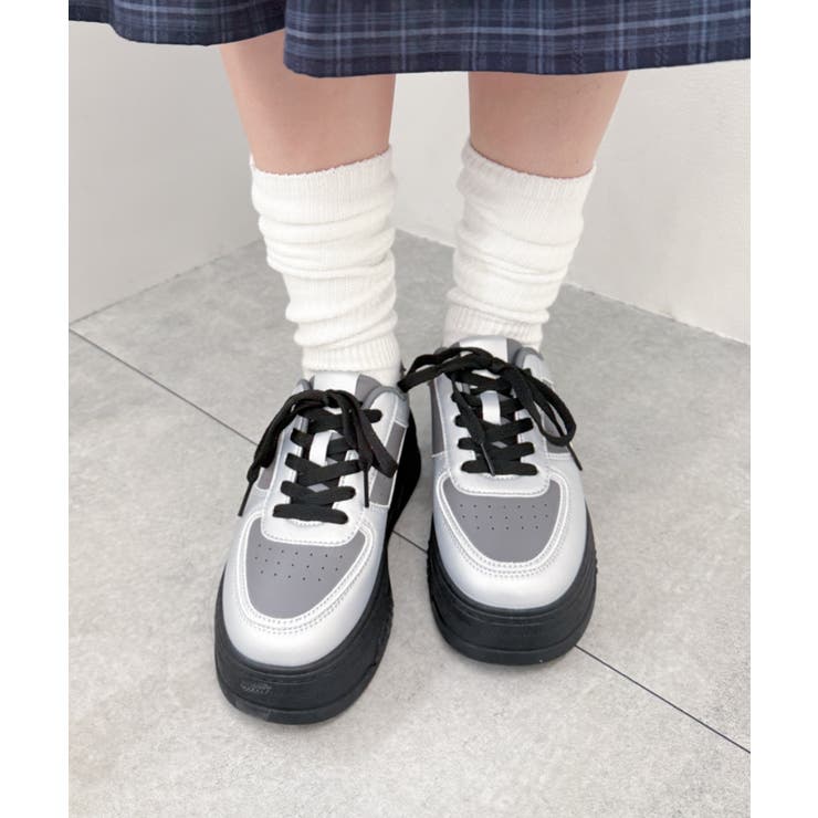 シルバー | 厚底ベーシックスニーカー | WEGO【WOMEN】