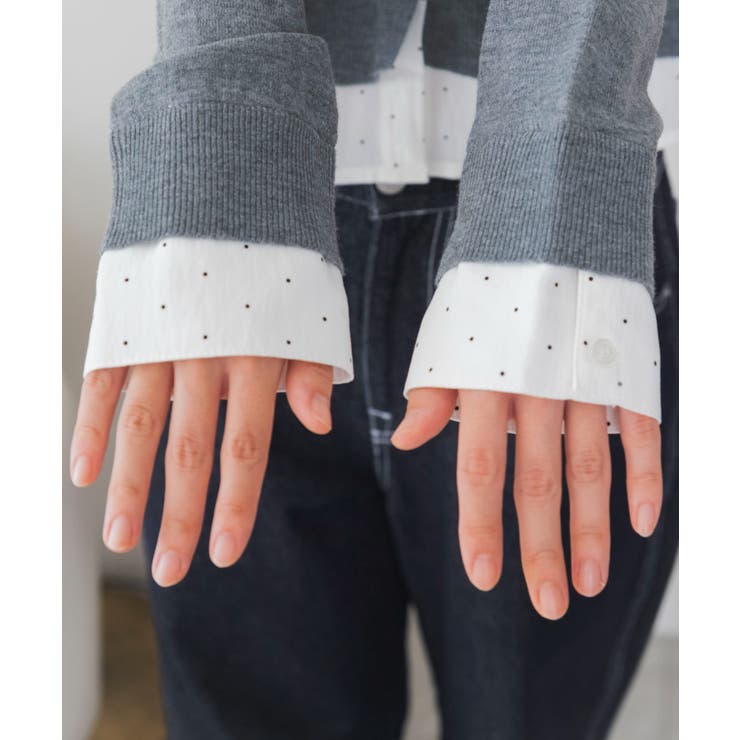 シャツレイヤードカーディガン | WEGO【WOMEN】 | 詳細画像6 