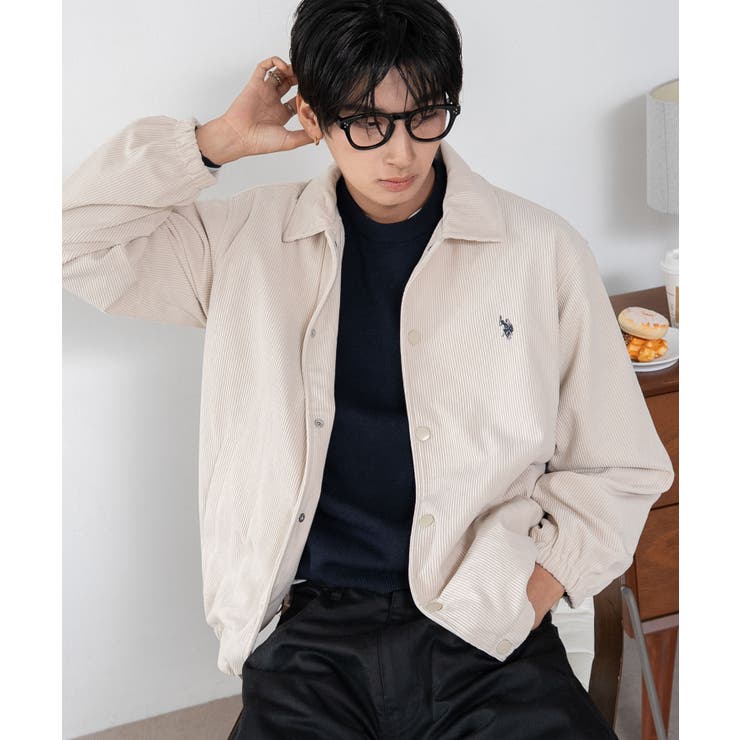 ホワイトアイボリー | U.S.POLO ASSN.コーデュロイコーチJKT | WEGO【MEN】