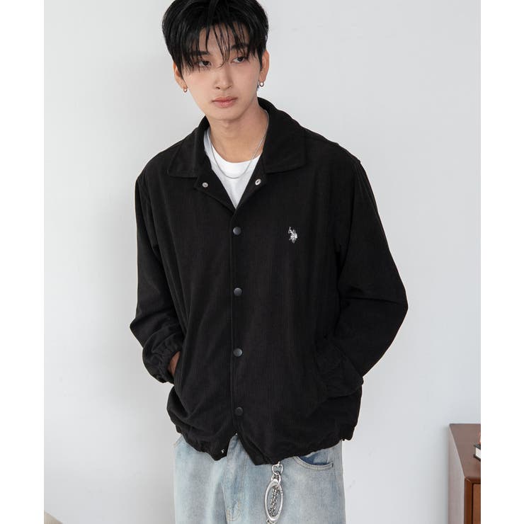 ブラック | U.S.POLO ASSN.コーデュロイコーチJKT | WEGO【MEN】