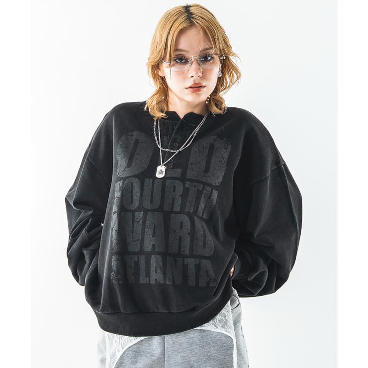 ブリーチビッグロゴヘンリ-ネックプルオーバー | WEGO【MEN】 | 詳細画像30 