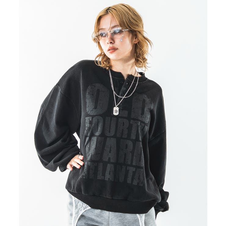 ブリーチビッグロゴヘンリ-ネックプルオーバー | WEGO【MEN】 | 詳細画像32 