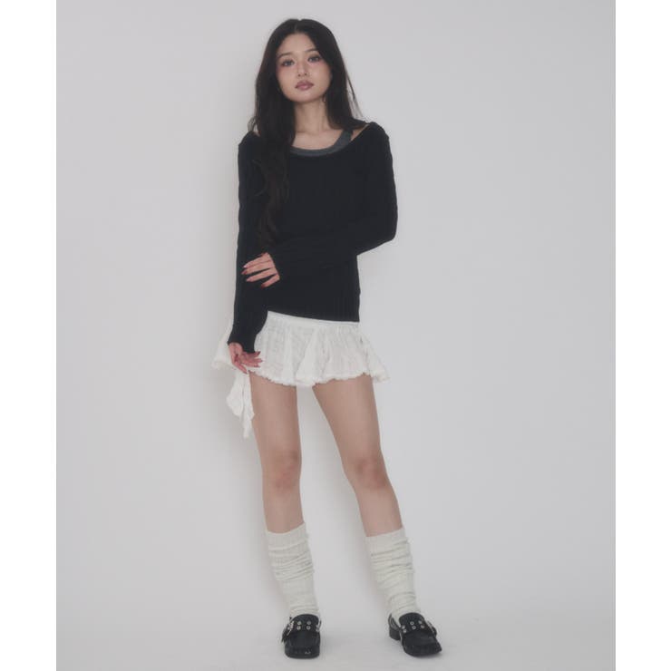 Fレイヤードバイカラーニット | WEGO【WOMEN】 | 詳細画像12 
