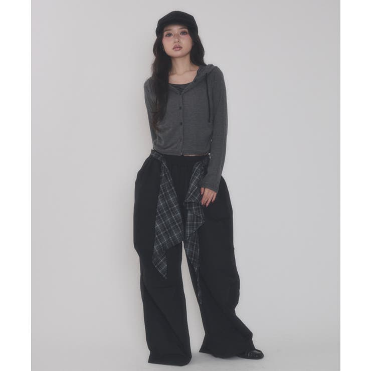 チェックFスリーブワイドパンツ | WEGO【WOMEN】 | 詳細画像11 