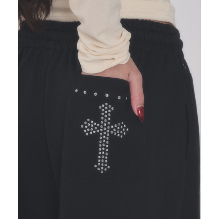 スタッズワイドスウェットパンツ | WEGO【WOMEN】 | 詳細画像4 
