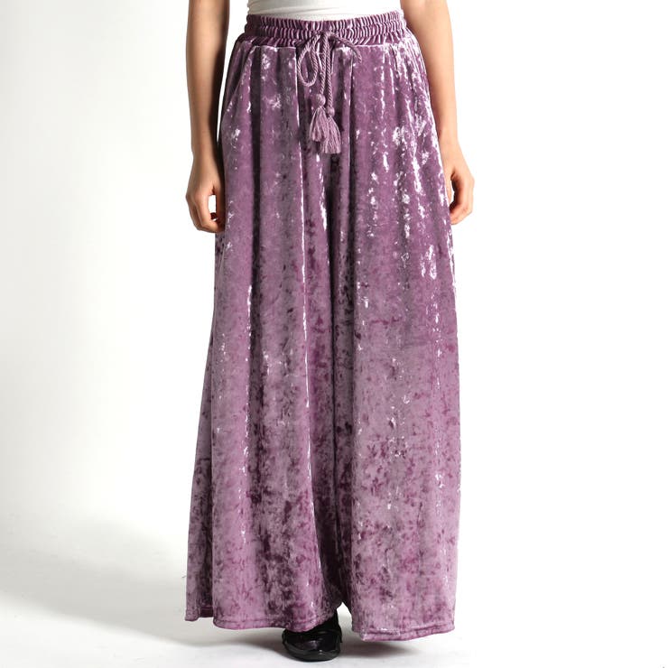本日限定　サイズ1 seyto / クラッシュベロアワイドフレアパンツ seyto（セイト）の「Crash velour wide flare pants