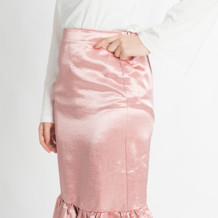 コーデ売り！サテンタイ付きシャツ　チュールフリルスカート　サイズ1 ピンク コーデ売り！サテンタイ付きシャツ チュールフリルスカート サイズ1