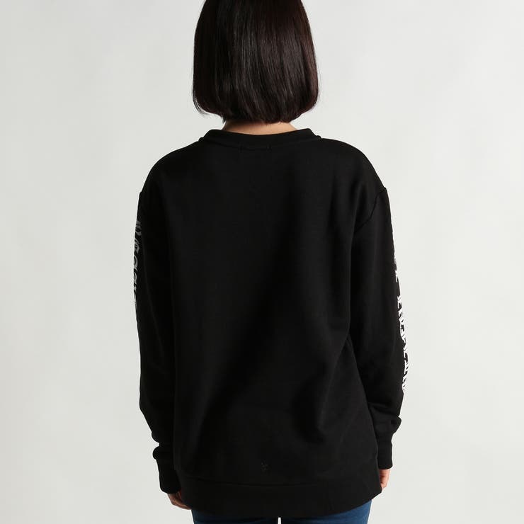 バラ刺繍袖プリントスウェット[品番：WG010017317]｜WEGO【WOMEN