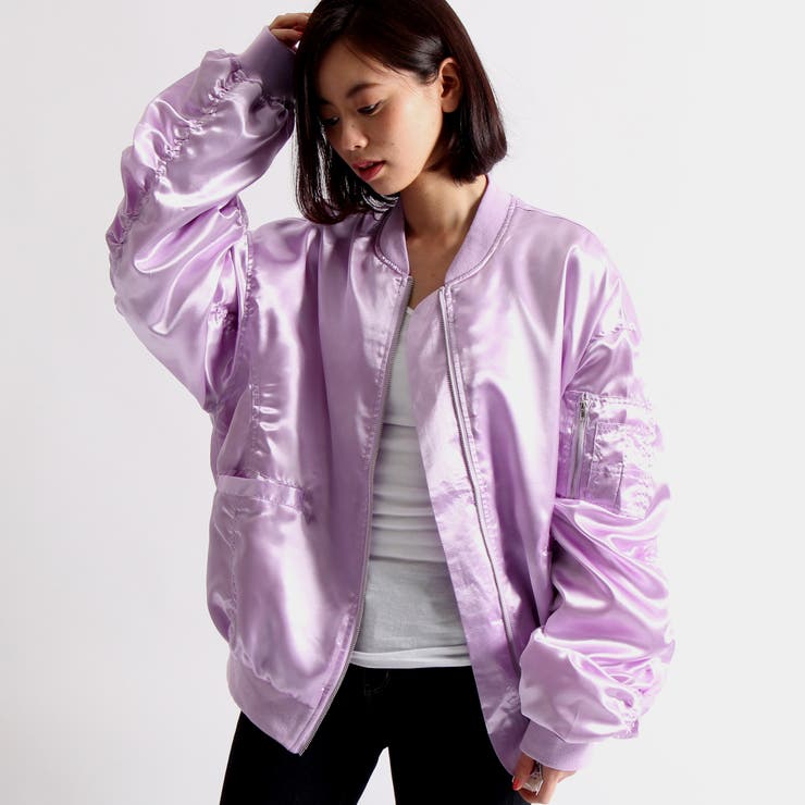 WC】ビッグサテンブルゾン[品番：WG010018447]｜WEGO【WOMEN