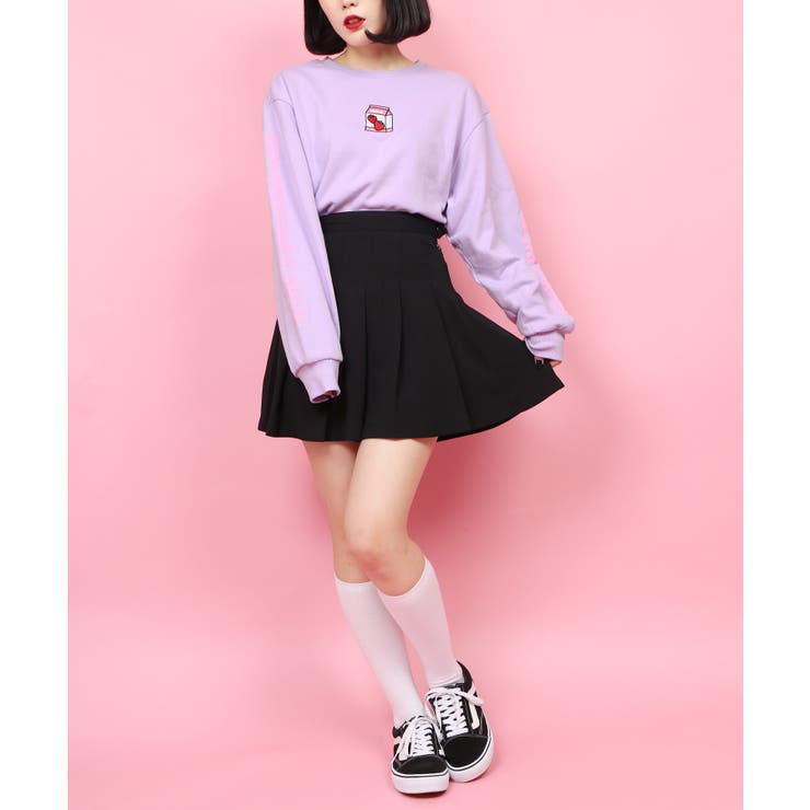 【WC】イチゴミルクロゴスウェット(トレーナー) | WEGO【WOMEN】 | 詳細画像1 