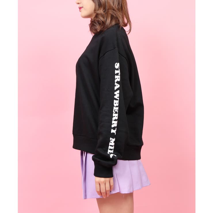 【WC】イチゴミルクロゴスウェット(トレーナー) | WEGO【WOMEN】 | 詳細画像3 