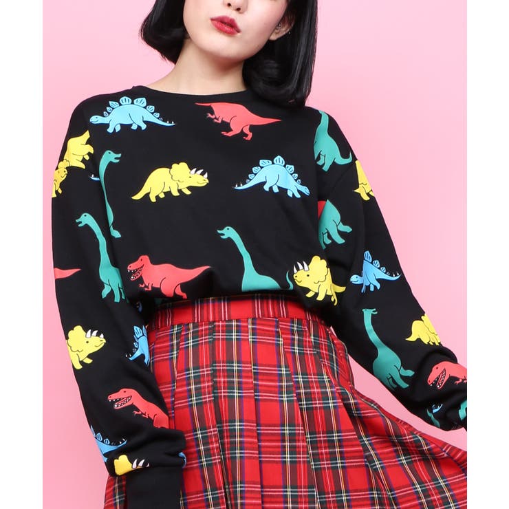 WC】ザウルス総柄スウェット[品番：WG010069588]｜WEGO【WOMEN