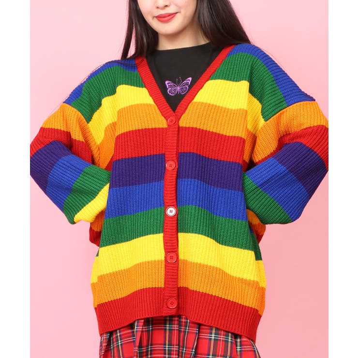WC】レインボーニットカーデ[品番：WG010070391]｜WEGO【WOMEN