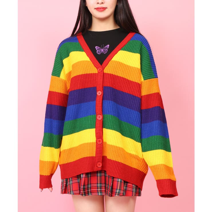 WC】レインボーニットカーデ[品番：WG010070391]｜WEGO【WOMEN
