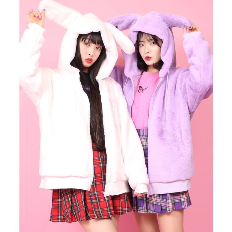 ブルブブ★最新うさこファーパーカーSSSピンク☆新品★ジャケットベスト WC】ウサギFファーパーカー[品番：WG010068783]｜WEGO【WOMEN