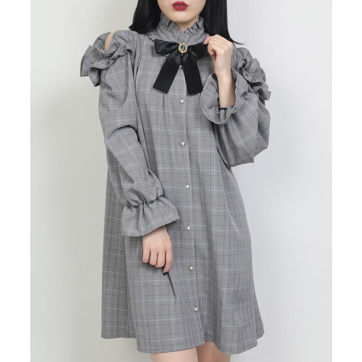 Wc カメオブローチフリルワンピース 品番 Wg Wego Women ウィゴー のレディースファッション通販 Shoplist ショップリスト