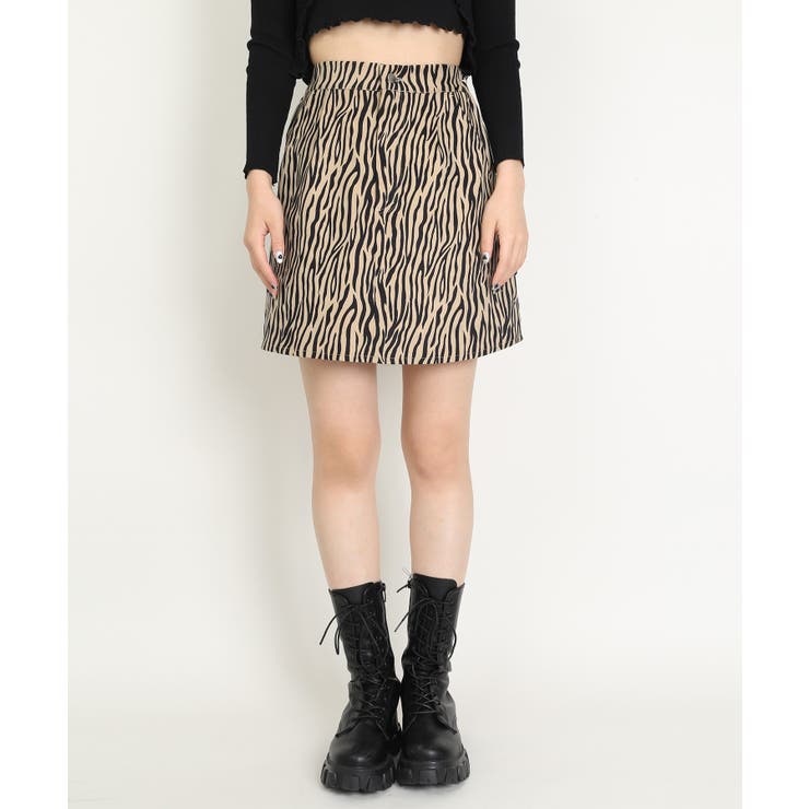 WC】ゼブラ柄ミニスカート[品番：WG010076576]｜WEGO【WOMEN