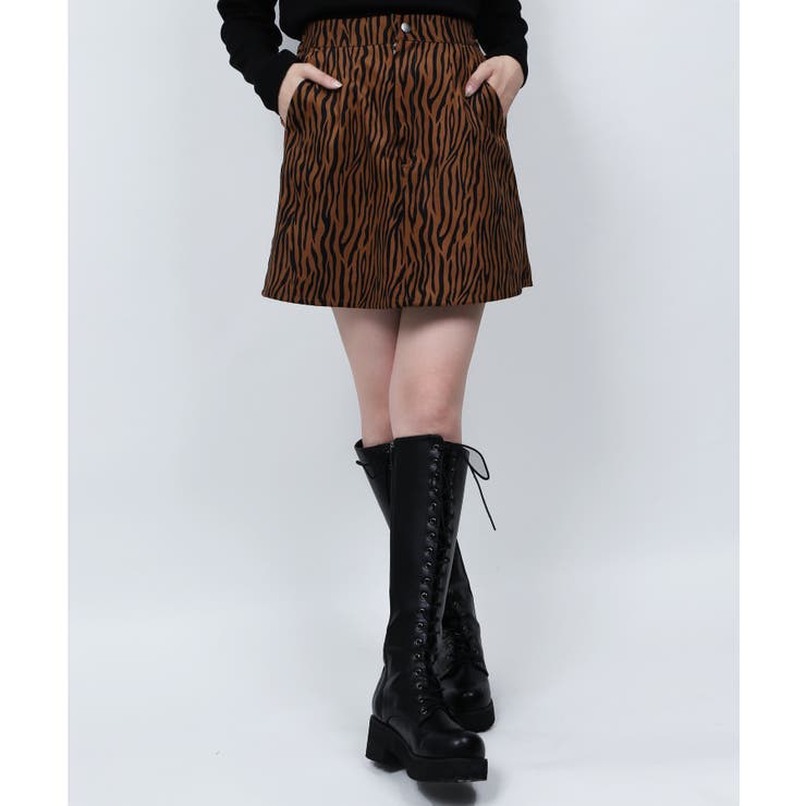 WC】ゼブラ柄ミニスカート[品番：WG010076576]｜WEGO【WOMEN