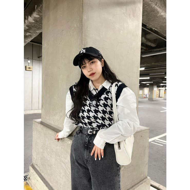 WC】千鳥柄ニットベスト[品番：WG010077979]｜WEGO【WOMEN】（ウィゴー