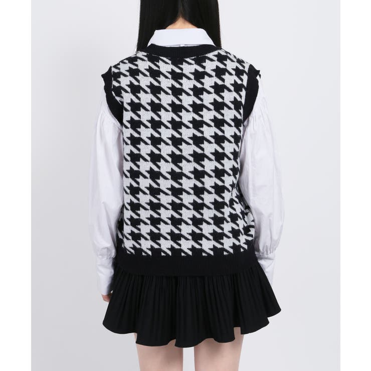 WC】千鳥柄ニットベスト[品番：WG010077979]｜WEGO【WOMEN