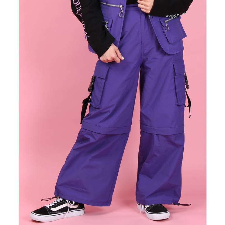 VERSACE PURPLE シルク-ビスコース混 カーゴ パンツ trim_fce_item66f696d54f371.jpg