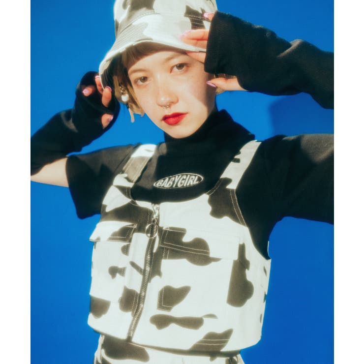 WC】【2点セット】牛柄ビスチェセットTシャツ[品番：WG010073905