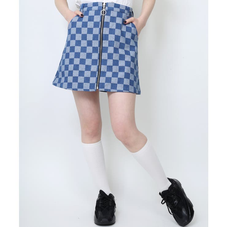 Wc フラッグチェックデニムスカート 品番 Wg Wego Women ウィゴー のレディースファッション通販 Shoplist ショップリスト