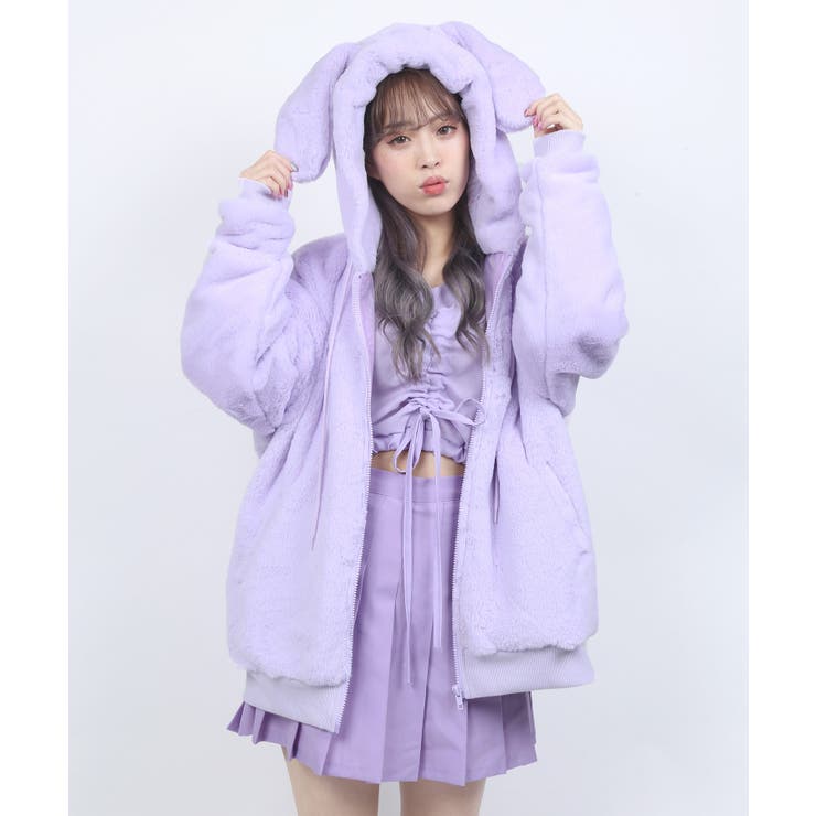 WC】ウサギフェイクファーパーカー[品番：WG010076814]｜WEGO【WOMEN