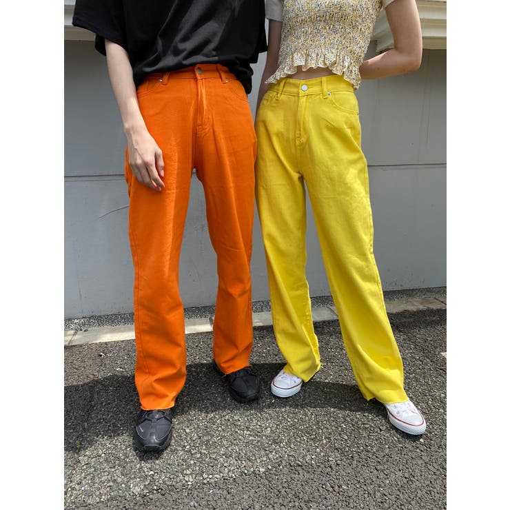 カラーデニムパンツ 韓国 韓国ファッション[品番：WG010082667
