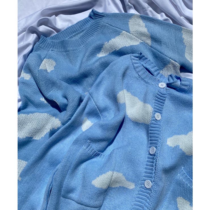 【WC】クラウドパターン長袖カーデ | WEGO【WOMEN】 | 詳細画像6 