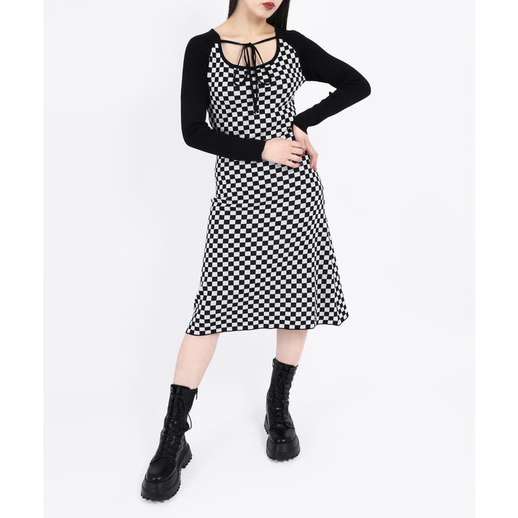 Wc チェッカーデザインワンピース 品番 Wg Wego Women ウィゴー のレディースファッション通販 毎日送料無料 Shoplist ショップリスト