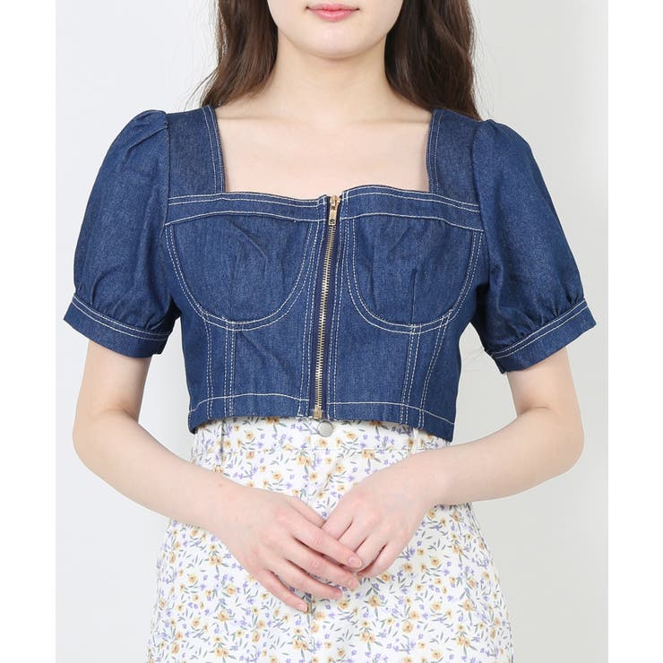 WC】デニムリボントップス[品番：WG010078834]｜WEGO【WOMEN 