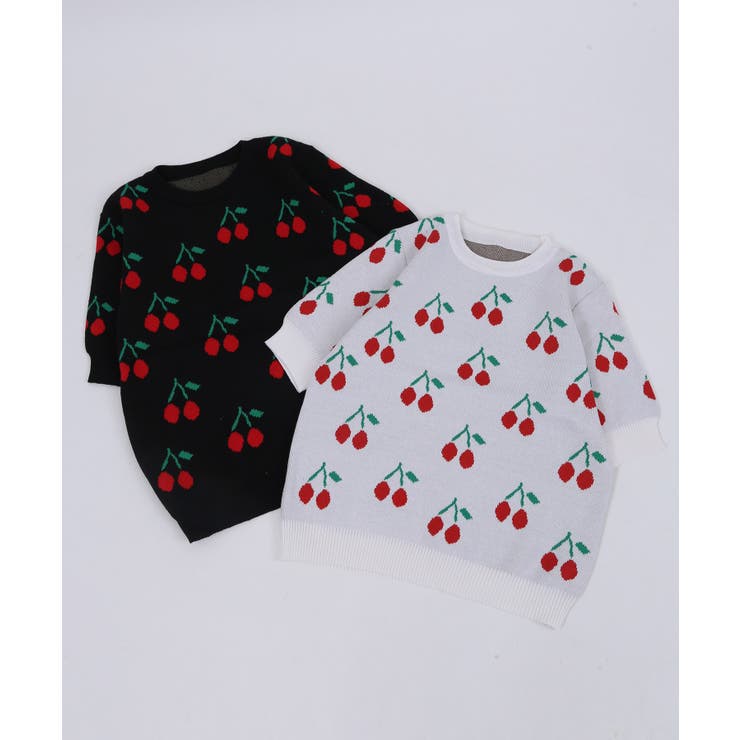 muveil チェリーモチーフ 半袖ニット MUVEIL Online Shop｜ミュベール公式オンラインショップ