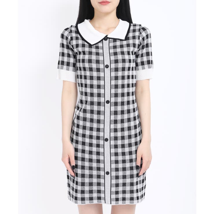 Wc ギンガムニット半袖ワンピース 品番 Wg Wego Women ウィゴー のレディースファッション通販 Shoplist ショップリスト