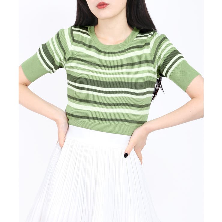 Wc マルチボーダー半袖 トップス 品番 Wg Wego Women ウィゴー のレディースファッション通販 Shoplist ショップリスト