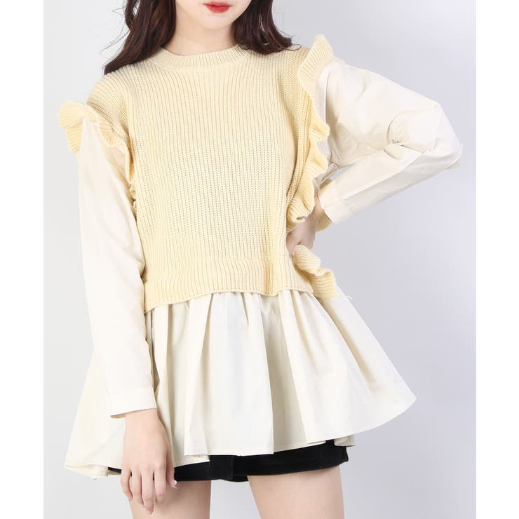 Wc フリルニットドッキングワンピース 品番 Wg Wego Women ウィゴー のレディース ファッション通販 Shoplist ショップリスト