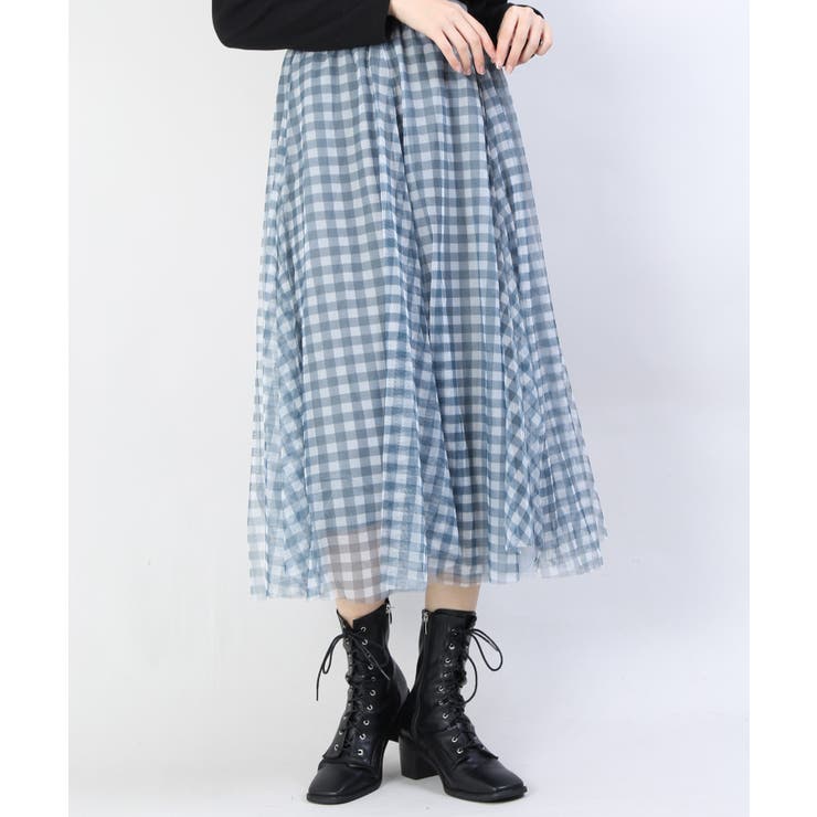 WC】ギンガムチェックチュールスカート[品番：WG010078709]｜WEGO