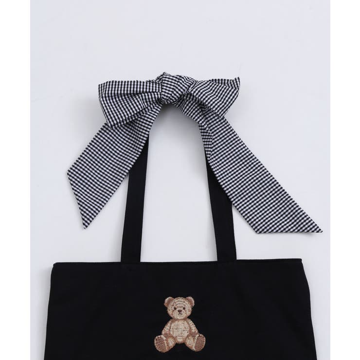 WC】クマ刺繍リボントート[品番：WG010079705]｜WEGO【WOMEN