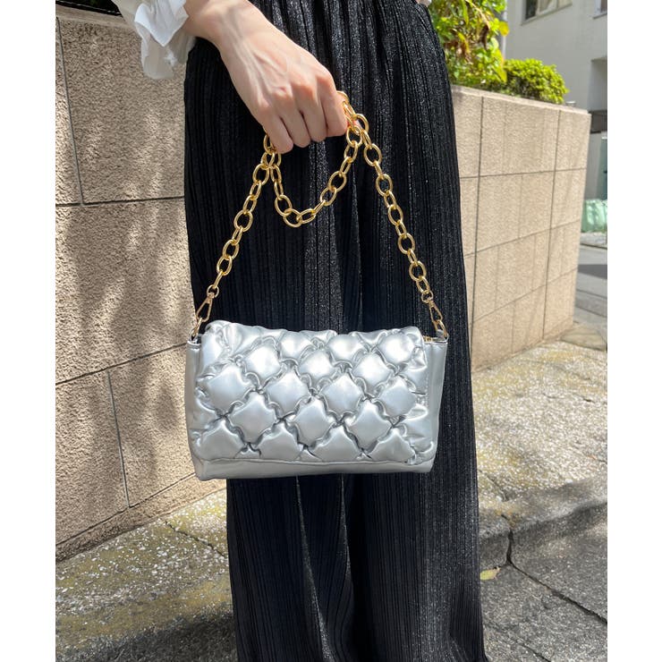 フェイクレザーポップコーンキルトバッグ 韓国 韓国ファッション | WEGO【WOMEN】 | 詳細画像20 