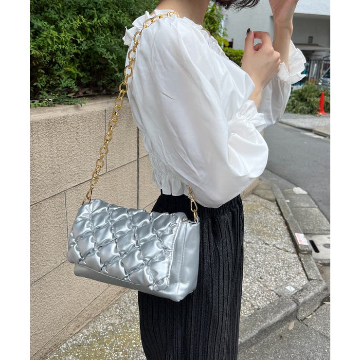 フェイクレザーポップコーンキルトバッグ 韓国 韓国ファッション | WEGO【WOMEN】 | 詳細画像22 