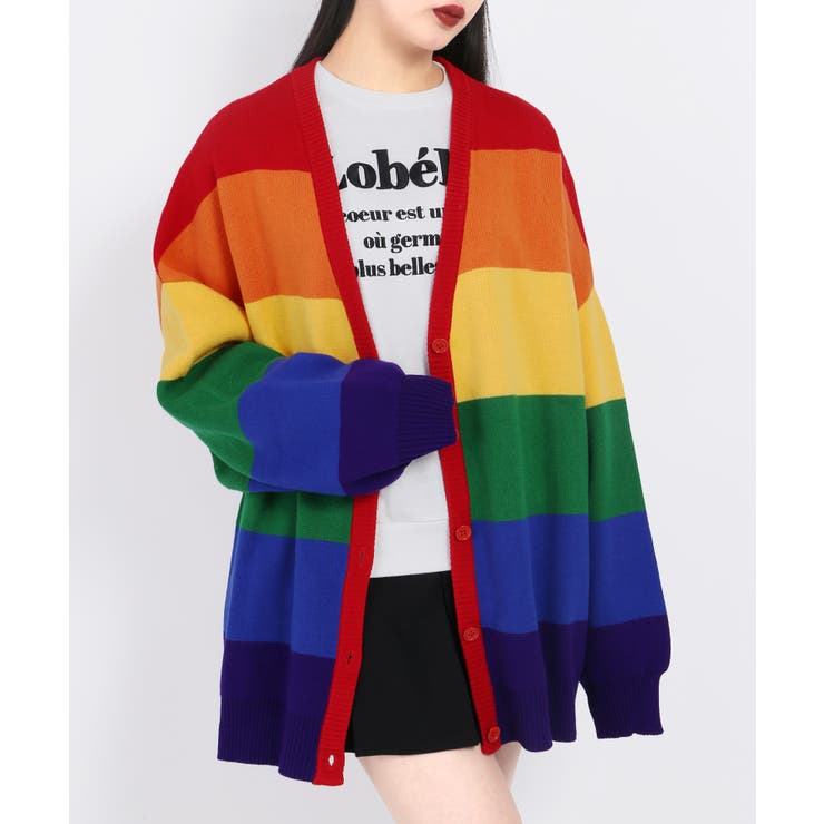 WC】レインボーニットカーデ[品番：WG010083617]｜WEGO【WOMEN