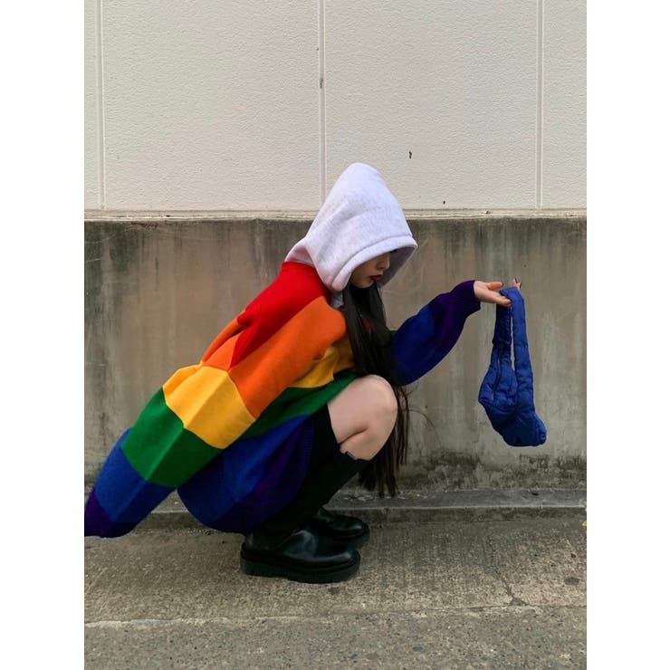 WC】レインボーニットカーデ[品番：WG010083617]｜WEGO【WOMEN