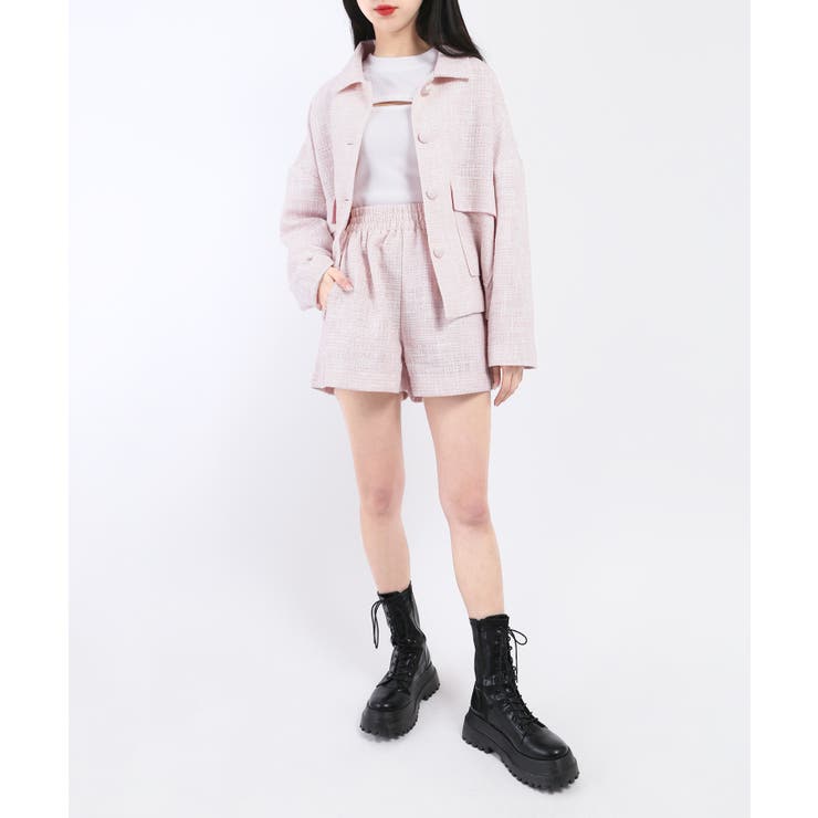 カラーツイードジャケット 韓国  韓国ファッション[品番：WG010083795]｜WEGO【WOMEN】（ウィゴー）のレディースファッション通販｜SHOPLIST（ショップリスト）