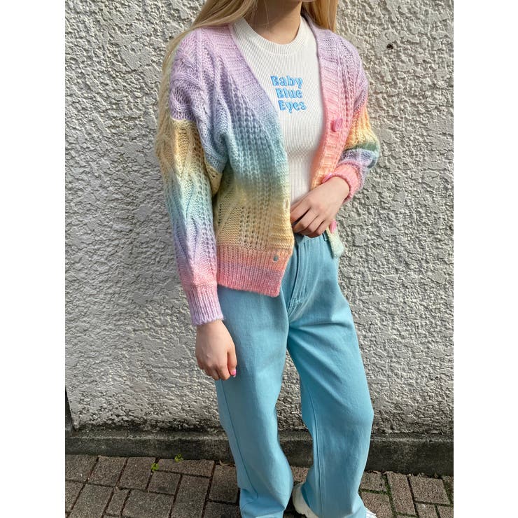 【WC】グラデーションニットカーデ | WEGO【WOMEN】 | 詳細画像3 